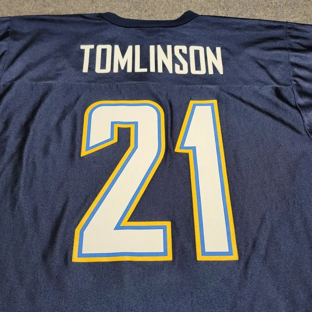 San Diego Chargers Jersey Men Medium Navy LaDainian Tomlinson 21 Throwback Retro